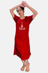 Sweetmoon Long T Shirt Nightdress - Red — thumbnail 4